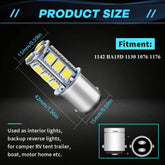 Alopee Pack of 12  1076 LED Bulb for RV Bright White 1142 LED Bulb DC 12V LED RV Light Bulbs for 1004 1076 1142 BA15D RV LED Bulbs Interior Camper Light Bulbs Trailer Boat Light Bulbs 18SMD 5050 Chip